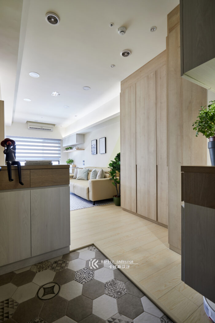19坪新婚宅設計｜預售屋格局改造 × 淺木色自然風：圖片 3